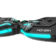 Image of recalled hoverboard; black with turquoise accents